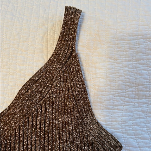 Cache - Ribbed One-Shoulder Top - size medium - Picture 3 of 7